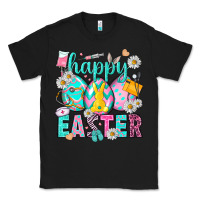 Black Happy Easter Egg Nurse Classic Tee - HowdyJamesFarm