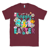 Burgundy Happy Easter Egg Nurse Classic Tee - HowdyJamesFarm