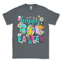 Charcoal Heather Happy Easter Egg Nurse Classic Tee - HowdyJamesFarm
