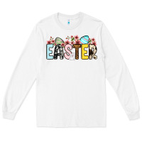 White Western Easter Long Sleeve Tee - OliviaCreatesArt