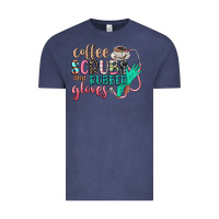 Vintage Denim coffee scrubs and rubber gloves Vintage Tee - CowGirlArtShop