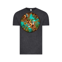 Vintage Black western pattern circle Vintage Tee - Jasminsmagicworld
