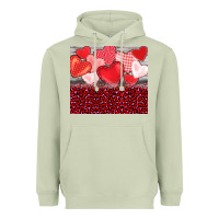 Matcha valentine's day red hearts red leopard Heavyweight Hoodie - BarkalooDesign