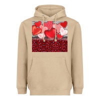 Mushroom valentine's day red hearts red leopard Heavyweight Hoodie - BarkalooDesign