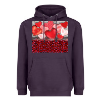 Plum valentine's day red hearts red leopard Heavyweight Hoodie - BarkalooDesign