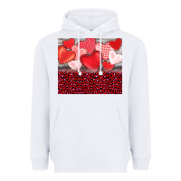 White valentine's day red hearts red leopard Heavyweight Hoodie - BarkalooDesign