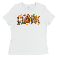 White Personalized Thanksgiving Ladies Tee - NancyCooperArtShop