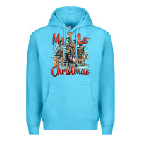 Ocean Blue my first christmas baby safari animals Premium Hoodie - LillyAllenDesigns
