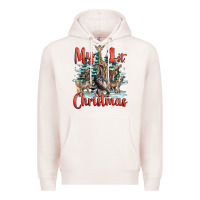 Pale Pink my first christmas baby safari animals Premium Hoodie - LillyAllenDesigns