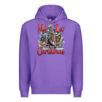 Purple my first christmas baby safari animals Premium Hoodie - LillyAllenDesigns