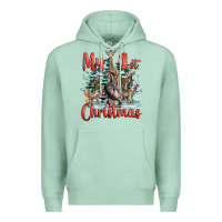 Seafoam my first christmas baby safari animals Premium Hoodie - LillyAllenDesigns