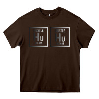 Chocolate Brown Hustle Harder Neon Heavy Core Tee - Bettercallsaul