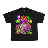 Black Mardi Gras Pig Urban Heavy Tee - HowdyJamesFarm