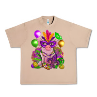 Burro Mardi Gras Pig Urban Heavy Tee - HowdyJamesFarm
