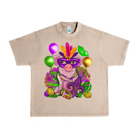 French Oak Mardi Gras Pig Urban Heavy Tee - HowdyJamesFarm