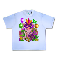 Grape Ice Mardi Gras Pig Urban Heavy Tee - HowdyJamesFarm