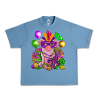 Pebble Blue Mardi Gras Pig Urban Heavy Tee - HowdyJamesFarm