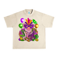 Sandshell Mardi Gras Pig Urban Heavy Tee - HowdyJamesFarm