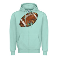 Seafoam western football leopard turquoise pattern Zipper Hoodie - Artiststas