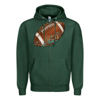 Sports Green western football leopard turquoise pattern Zipper Hoodie - Artiststas