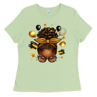 Matcha new year's eve afro messy bun Ladies Tee - texasbilliewilder