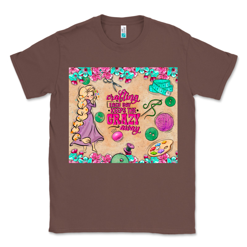 Sewing Crafting Each Day Keeps The Crazy Away Classic Tee by TumblerDesignByShophia | Teevron