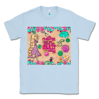 Dusty Blue sewing crafting each day keeps the crazy away Classic Tee - TumblerDesignByShophia