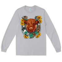 Moon Dust western leopard cowhide cow horseshoe Long Sleeve Tee - OliviaCreatesArt