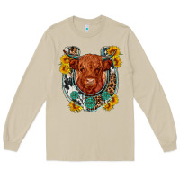 Mushroom western leopard cowhide cow horseshoe Long Sleeve Tee - OliviaCreatesArt