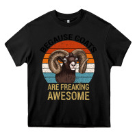 Black Because Goats Are Freaking Awesome Heavy Core Tee - Bettercallsaul