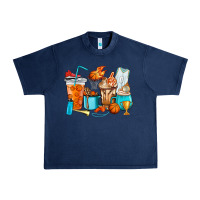 Navy Basketball coffee cups Urban Heavy Tee - HowdyJamesFarm