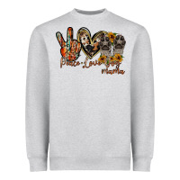Heather Grey peace love dog mama Heavyweight Sweatshirt - RacoonDesign