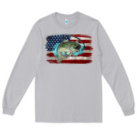 Moon Dust American Flag Fish Long Sleeve Tee - Jasminsmagicworld