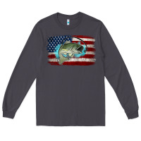 Smoke American Flag Fish Long Sleeve Tee - Jasminsmagicworld