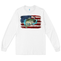 White American Flag Fish Long Sleeve Tee - Jasminsmagicworld