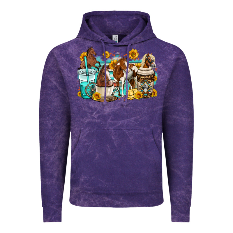 Horses Coffee Cups Vintage Hoodie by OliviaCreatesArt | Teevron