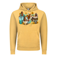 Vintage Mustard horses coffee cups Vintage Hoodie - OliviaCreatesArt