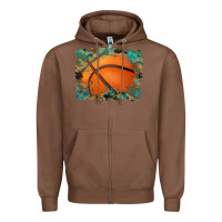 Chestnut sports basketball background Zipper Hoodie - Artiststas