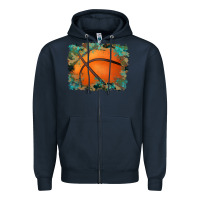 Navy sports basketball background Zipper Hoodie - Artiststas