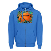 True Royal sports basketball background Zipper Hoodie - Artiststas