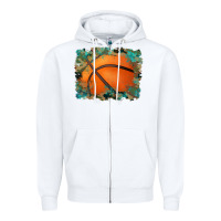 White sports basketball background Zipper Hoodie - Artiststas