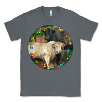 Charcoal Heather Christmas Charolais Bull And Black Angus Bull Classic Tee - RanaPortraitStore