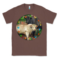 Chestnut Christmas Charolais Bull And Black Angus Bull Classic Tee - RanaPortraitStore