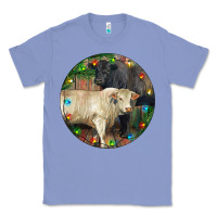 Colony Blue Christmas Charolais Bull And Black Angus Bull Classic Tee - RanaPortraitStore