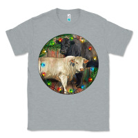 Heather Grey Christmas Charolais Bull And Black Angus Bull Classic Tee - RanaPortraitStore