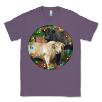 Lavender Christmas Charolais Bull And Black Angus Bull Classic Tee - RanaPortraitStore