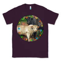 Plum Christmas Charolais Bull And Black Angus Bull Classic Tee - RanaPortraitStore