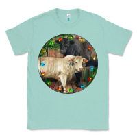 Seafoam Christmas Charolais Bull And Black Angus Bull Classic Tee - RanaPortraitStore