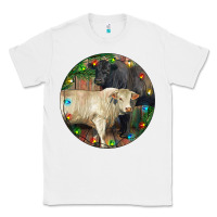 White Christmas Charolais Bull And Black Angus Bull Classic Tee - RanaPortraitStore
