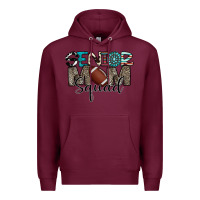 Burgundy senior mom squad football design Premium Hoodie - CowhideDigitalArt